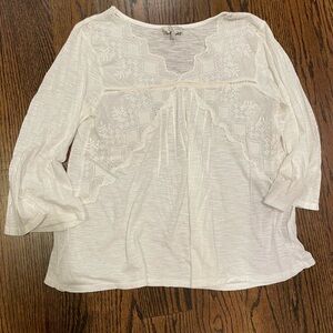 Lucky Brand Airy White Top M